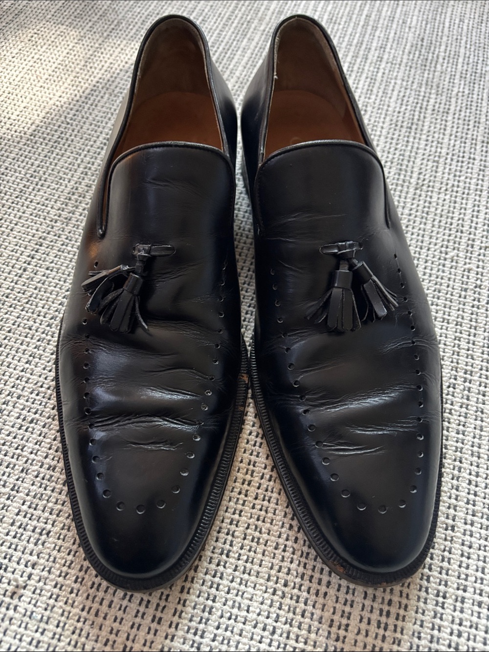 Gucci Black Leather Tassel Loafers - Picture 12 of 14